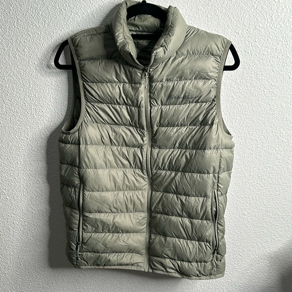 EDDIE BAUER Men's Cirruslite Goose Down EB650 Vest Sage Green size small - Picture 3 of 11